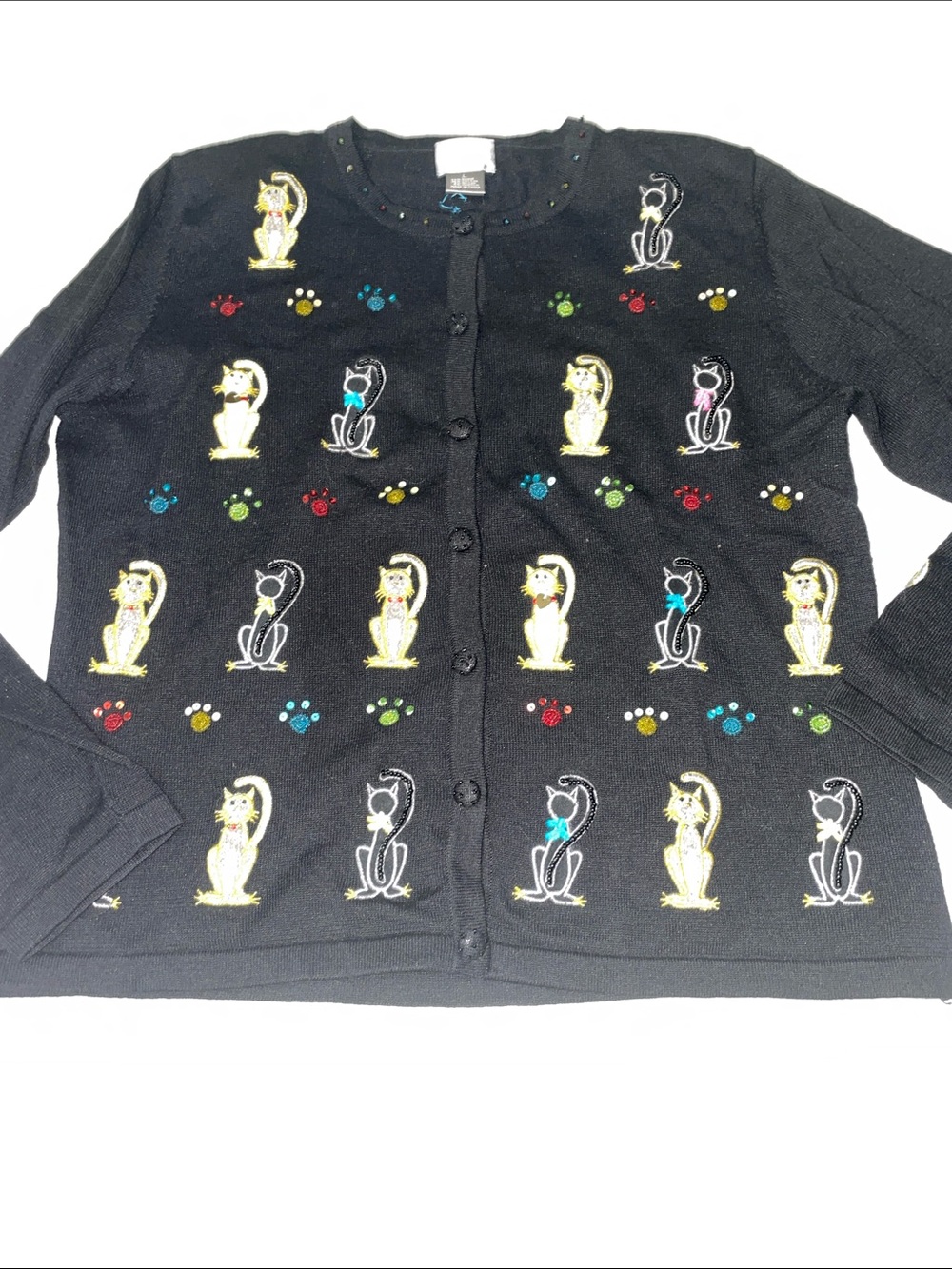 Vintage Berek Cat cardigan size large